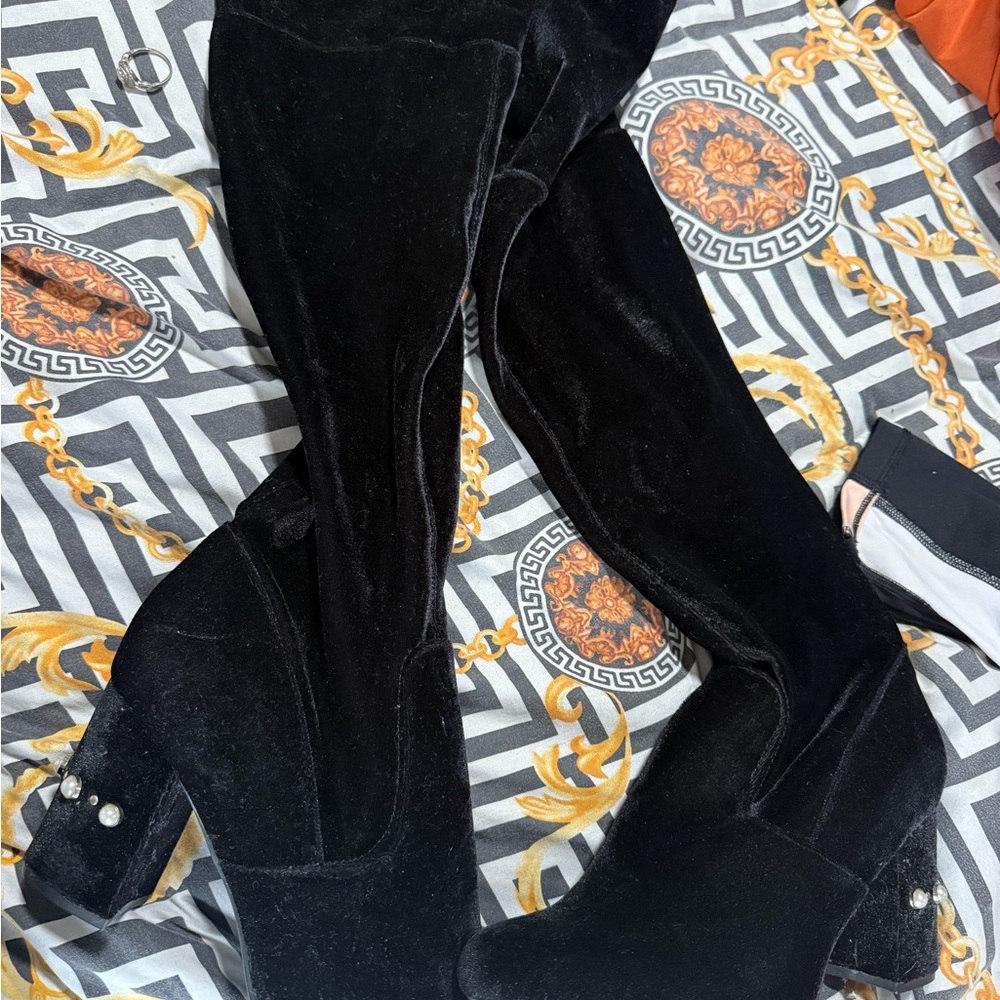 Fashion Nova Black Over the Knee Boots